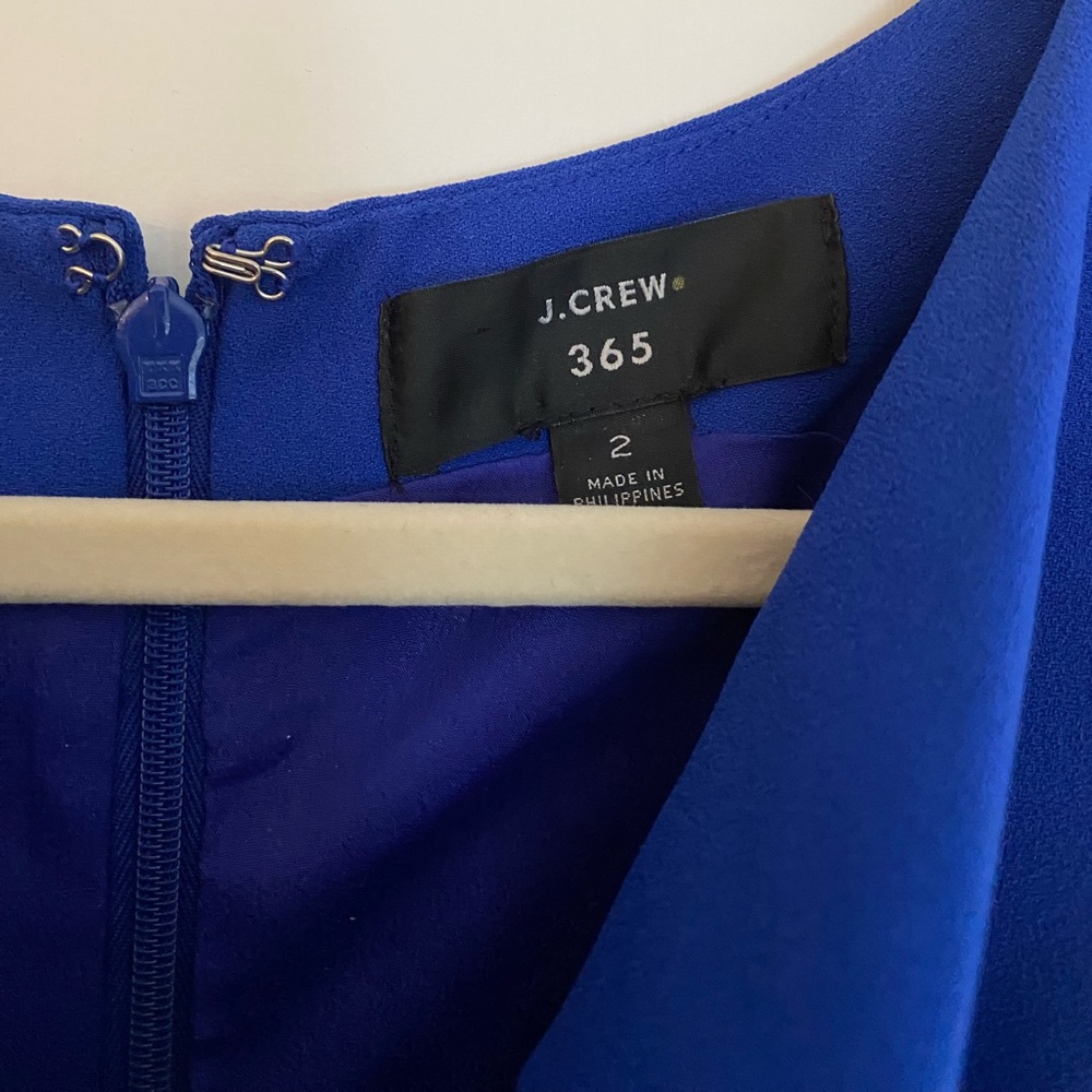 J. Crew cowlneck sheath dress in royal blue - Picture 3 of 5